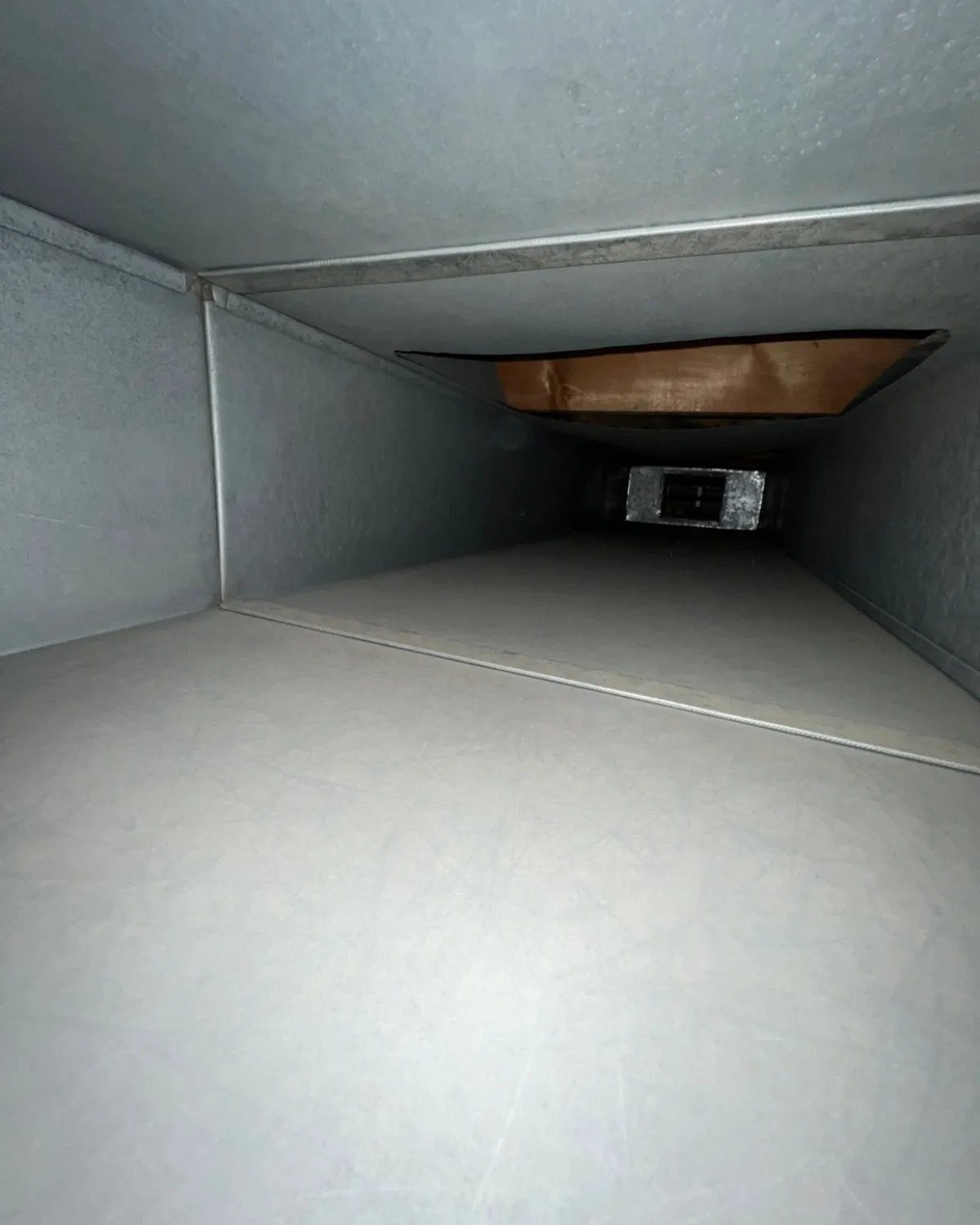 Same supply trunk-line clean and free of debris after cleaning