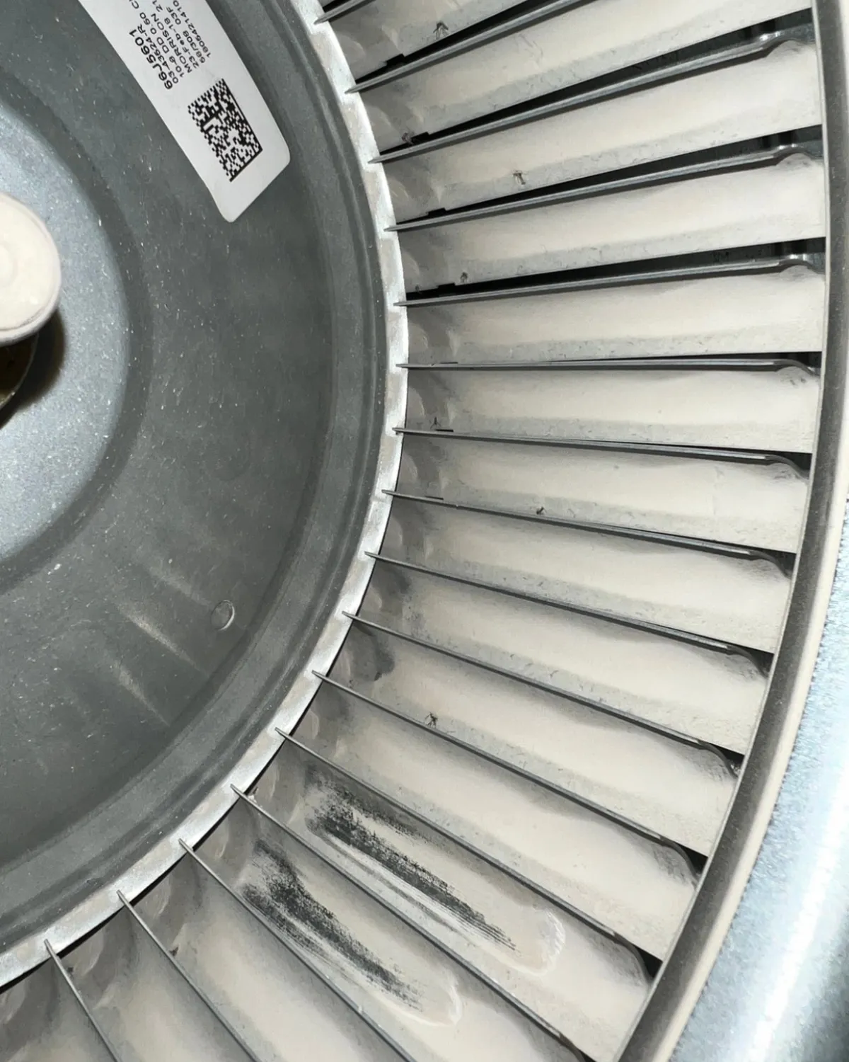 Duct interior before Clean Fresh Air professional cleaning — pair 3